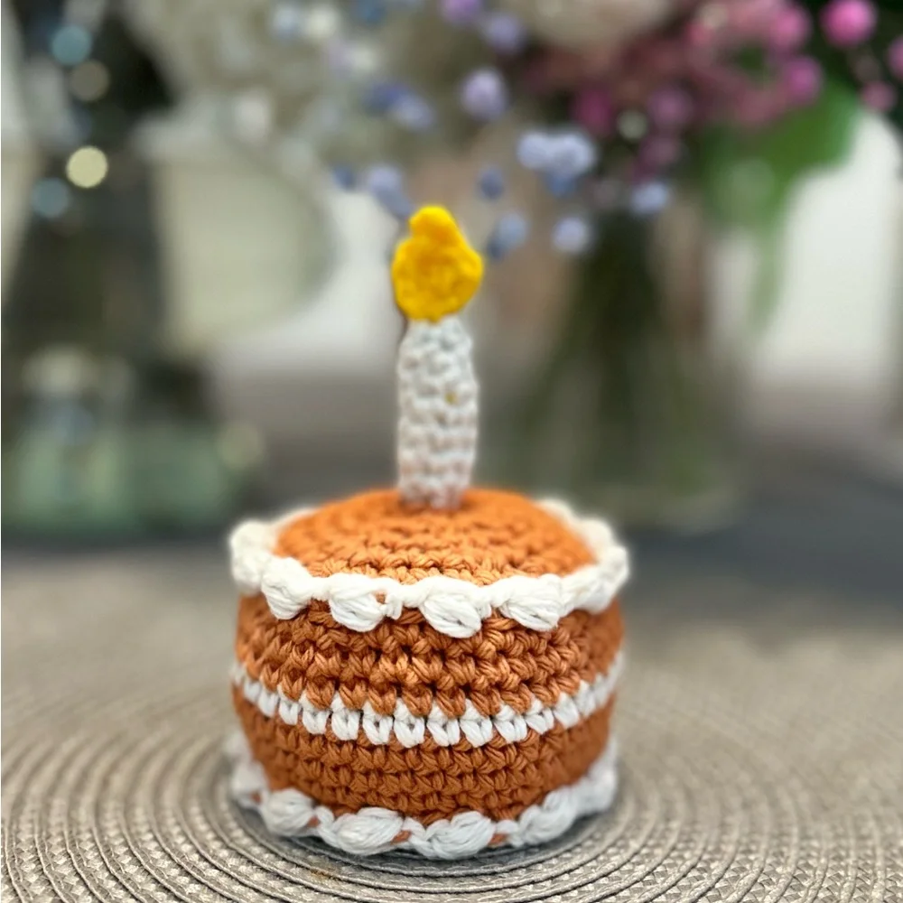 Handmade CROCHET BIRTHDAY CAKE!!!